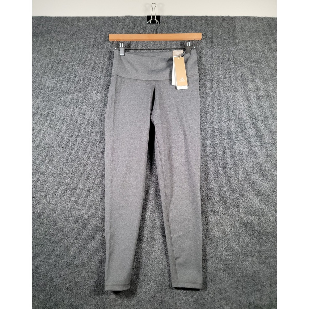 Adidas High Rise 7/8 Training Tights Womens Medium Gray Gym Workout NWT $55
